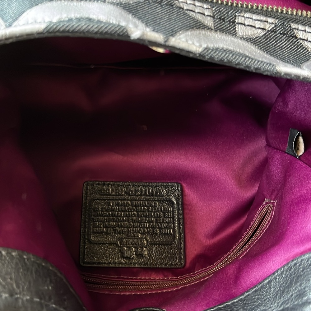 Authentic Coach Bag, OP Art Coach Signature Logo Purse, Vintage Rare Y2K EUC - Picture 10 of 15